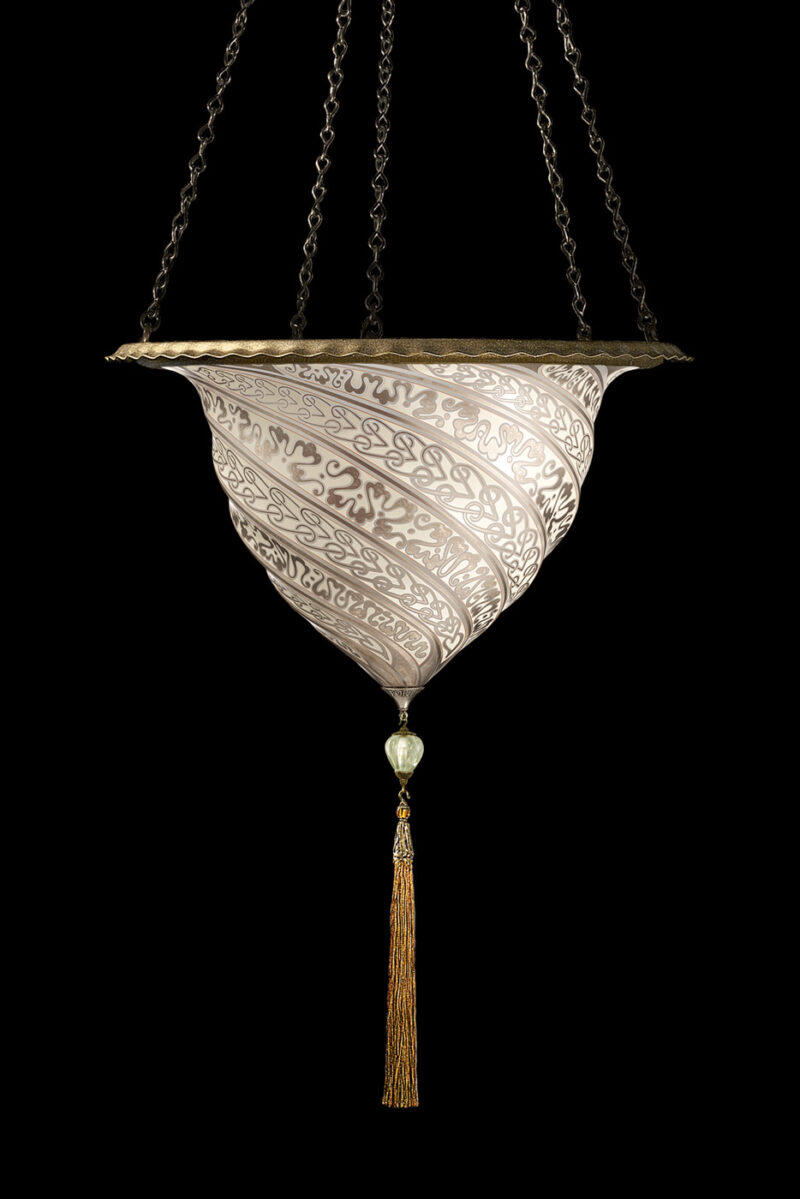 Fortuny Samarkanda silver glass lamp