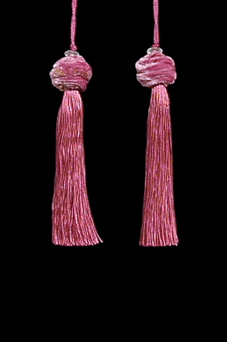 Venetia Studium Turbante couple of maroon key tassels