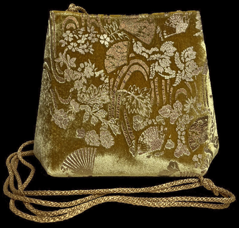 Fortuny Gioia hand printed velvet bag