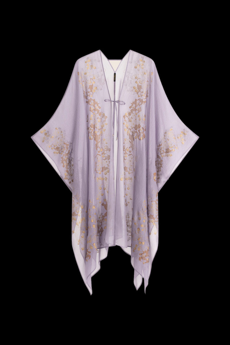 Esther Abendmantel aus Crêpe Georgette | Ramage Lavendel