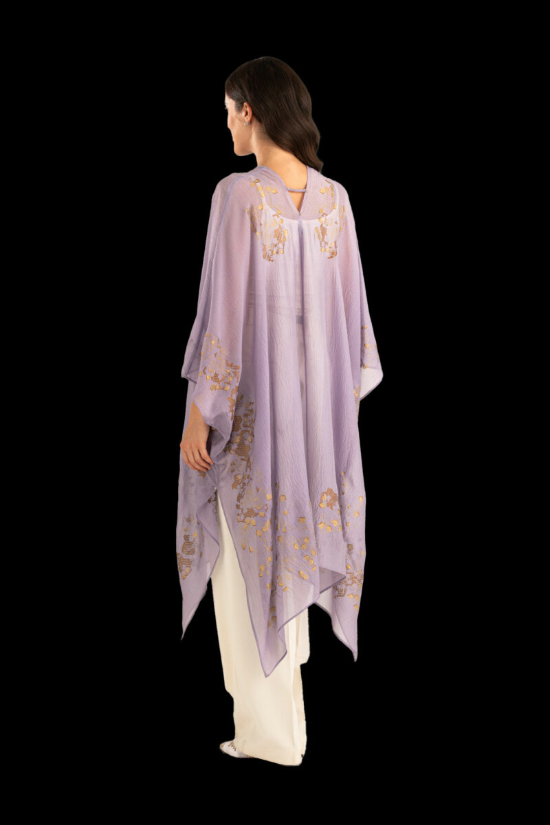Esther Abendmantel aus Crêpe Georgette | Ramage Lavendel