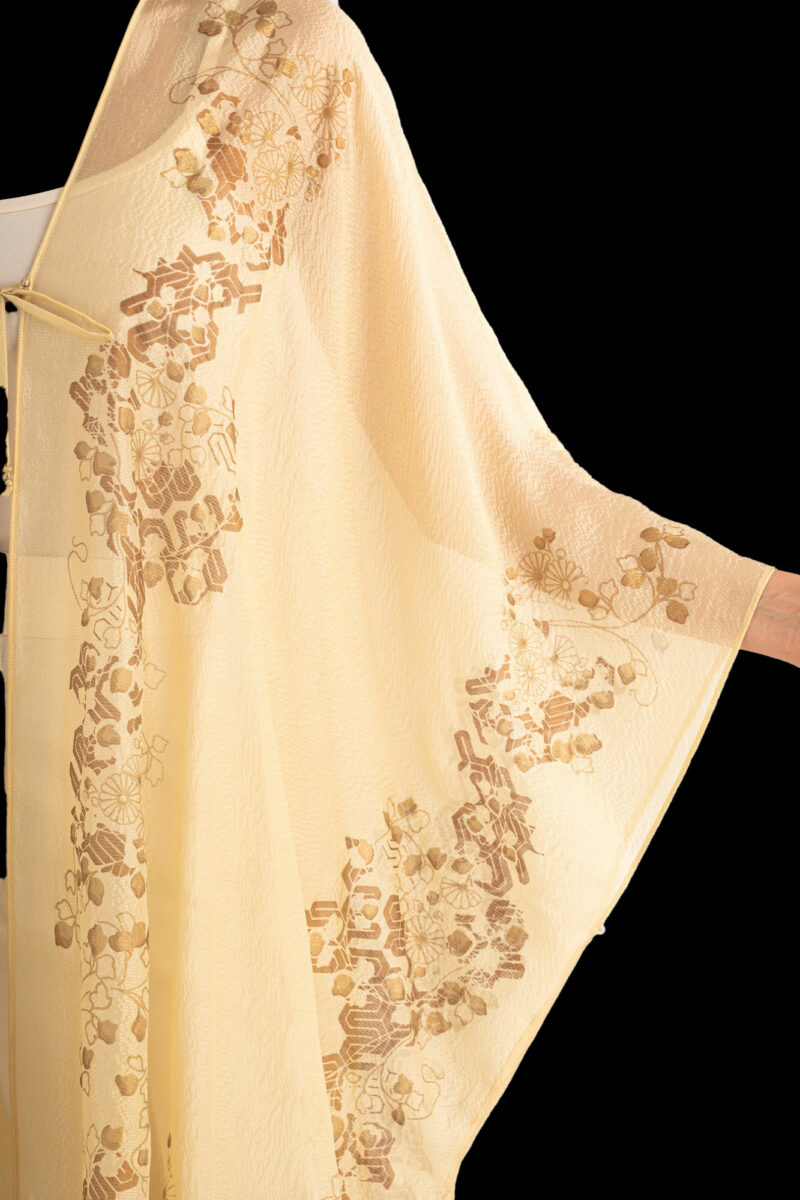 Esther Abendmantel aus Crêpe Georgette | Ramage Beige