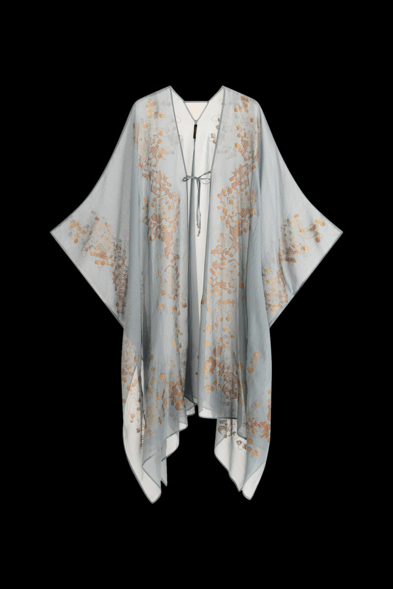 Esther Abendmantel aus Crêpe Georgette | Ramage Kandisblau