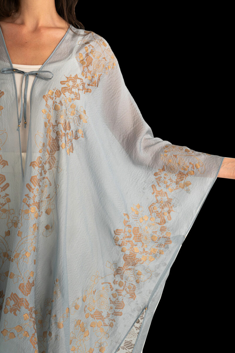 Esther Abendmantel aus Crêpe Georgette | Ramage Kandisblau