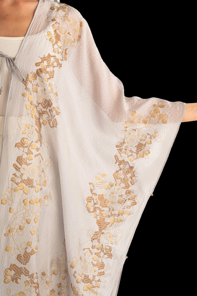 Esther Abendmantel aus Crêpe Georgette | Ramage Taupe