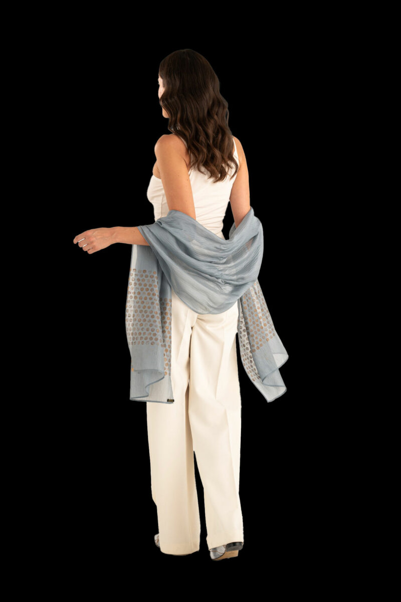 Schal aus Crêpe Georgette | Zecchino Kandisblau