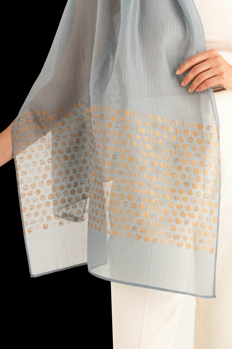 Schal aus Crêpe Georgette | Zecchino Kandisblau